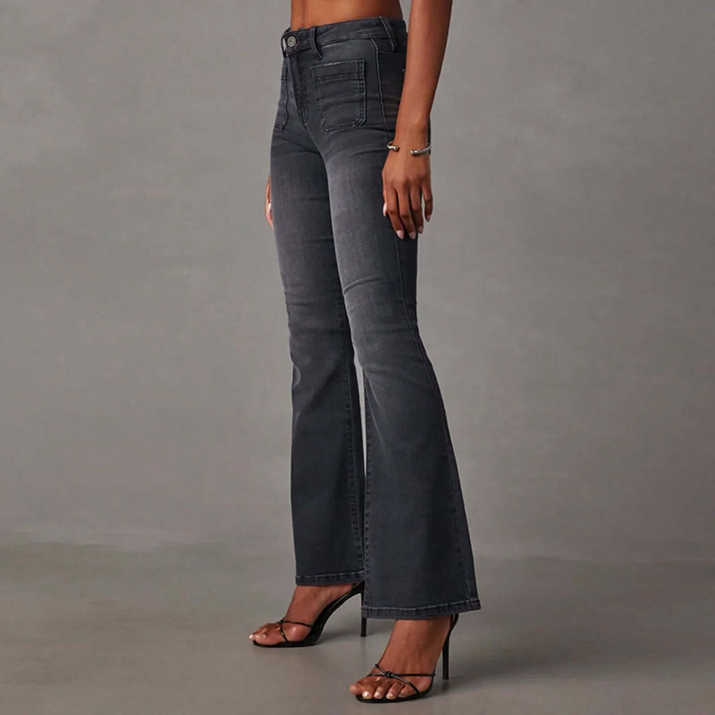 Zoe - Chic bootcut jeans with a low rise-DESTINY