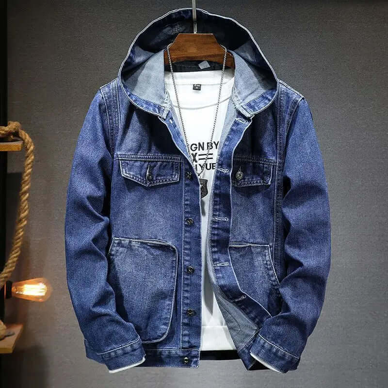 Reynan - Denim hooded jacket-DESTINY