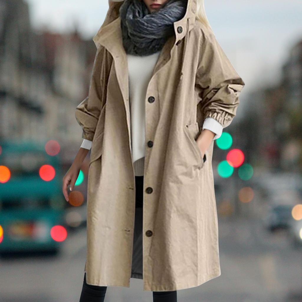 Waterproof trench coat for cold days-DESTINY