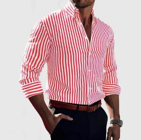 Timothy - striped cotton shirt-DESTINY
