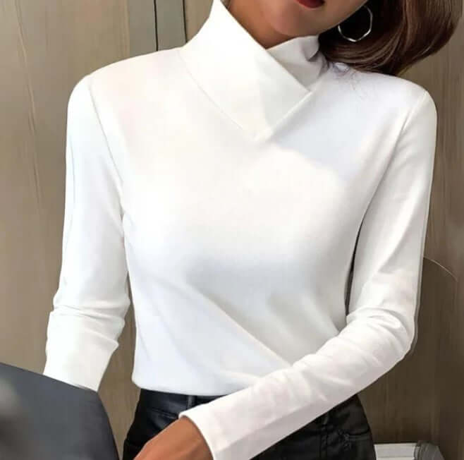 Chloe – simple white elegant t-shirt-DESTINY