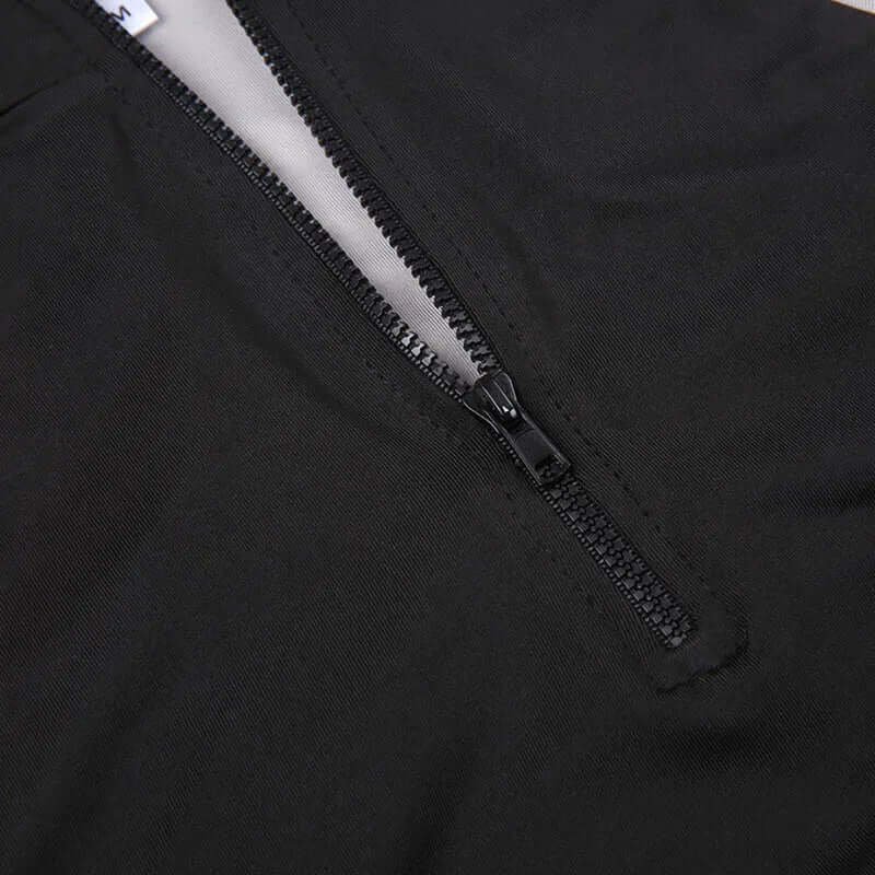 Zoe - Sporty crop top with high collar-DESTINY