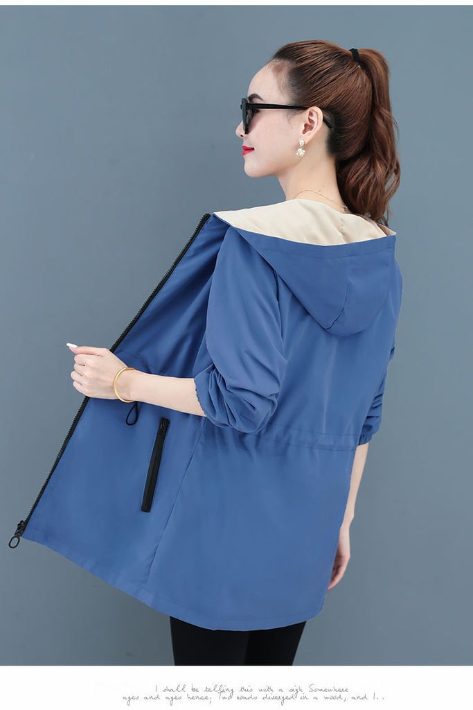 In Demand lined bathrobe - double-sided, elegant windbreaker for women-DESTINY