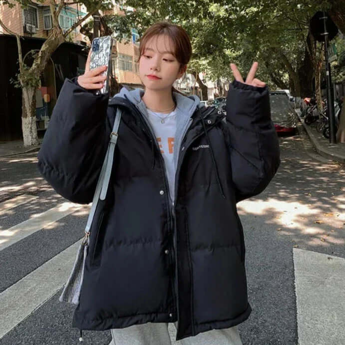 Jacket with hood and drawstring-DESTINY