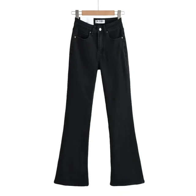 Ara | High-waisted jeans with heart fringes-DESTINY