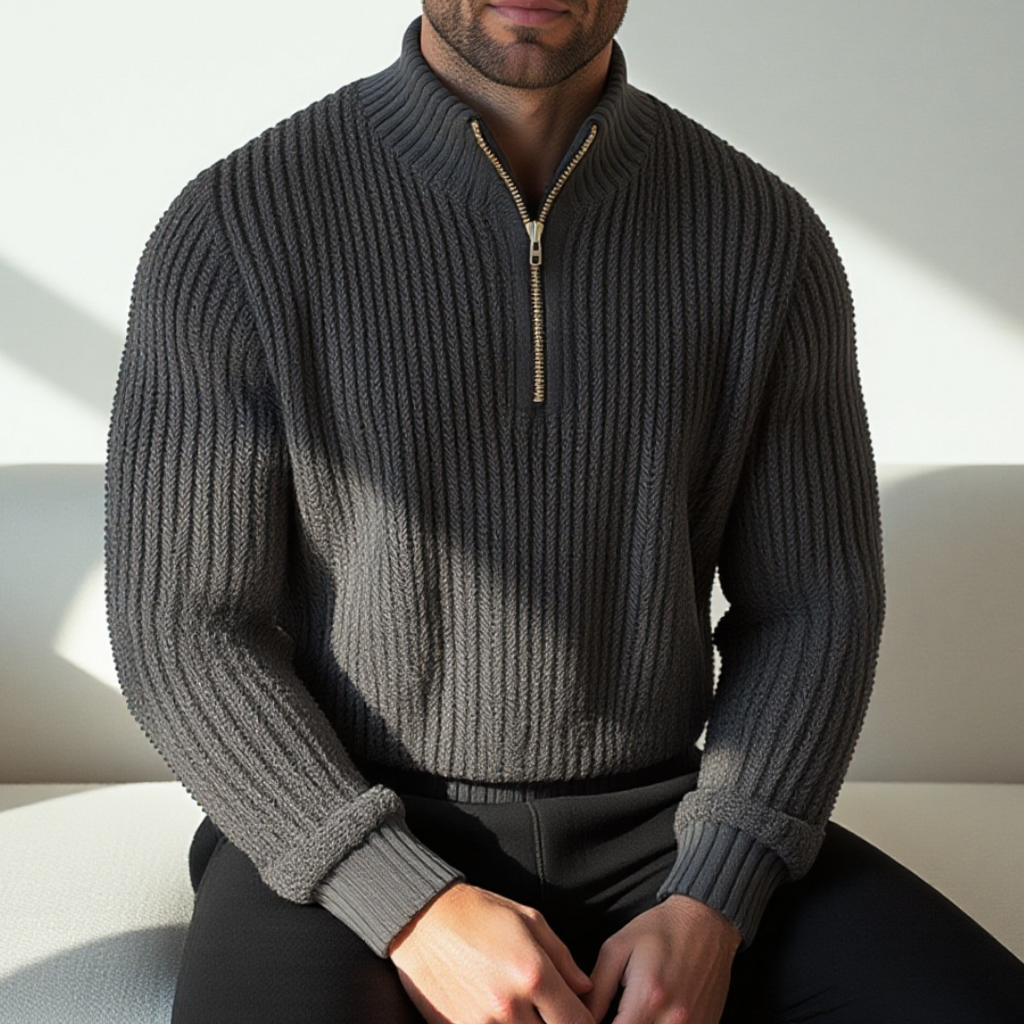 WILDER - Zippered Sweater For Men's-DESTINY