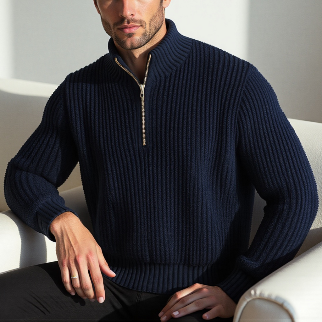 WILDER - Zippered Sweater For Men's-DESTINY