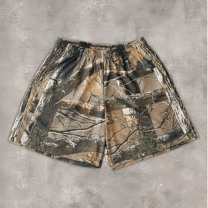 Undi - Unisez Camo Shorts-DESTINY