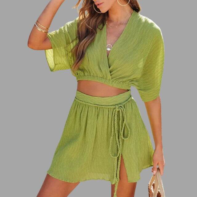 Coreen - Structured wrap top set-DESTINY