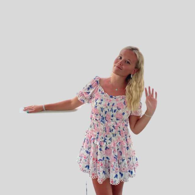 Madeline - Floral dress with puff sleeves-DESTINY