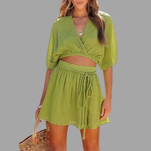 Coreen - Structured wrap top set-DESTINY