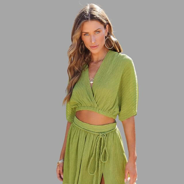 Coreen - Structured wrap top set-DESTINY