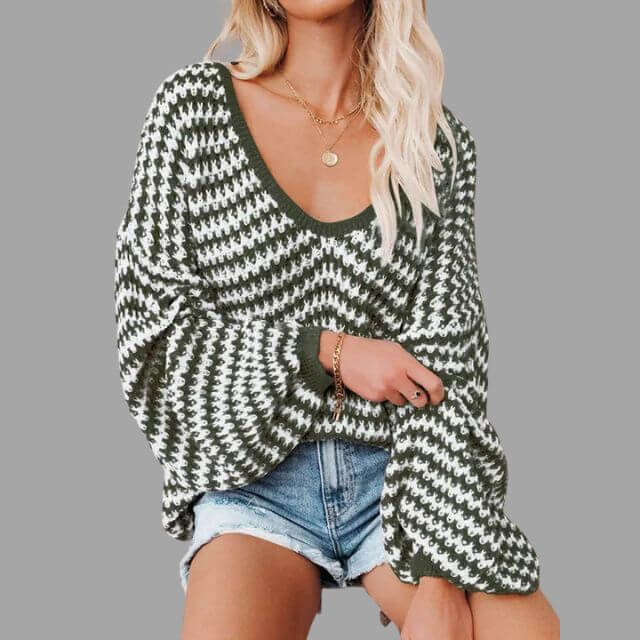 Bianca - Knitted jumper with off-the-shoulder design-DESTINY