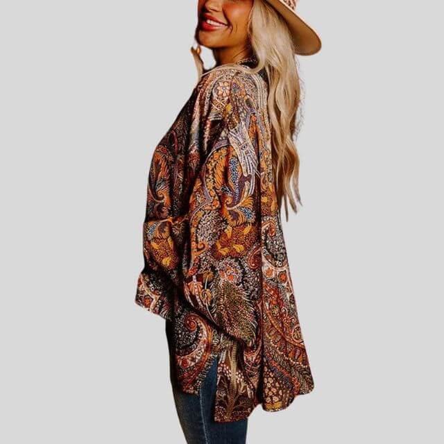 Chariz - Button-up shirt with statement sleeves-DESTINY