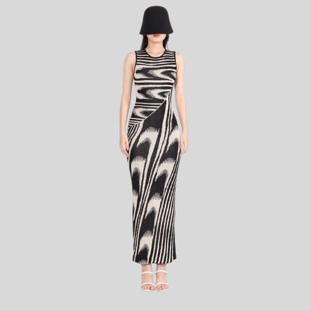 Chloe - Slim-fit velvet maxi dress with asymmetric neckline-DESTINY