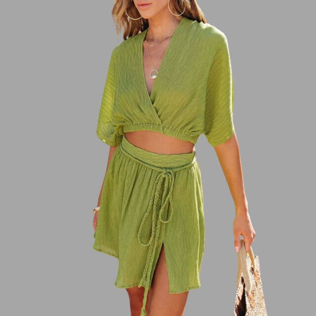 Coreen - Structured wrap top set-DESTINY