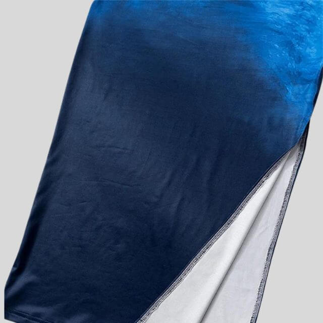 Mia - Ombre midi dress with oceanic colours-DESTINY