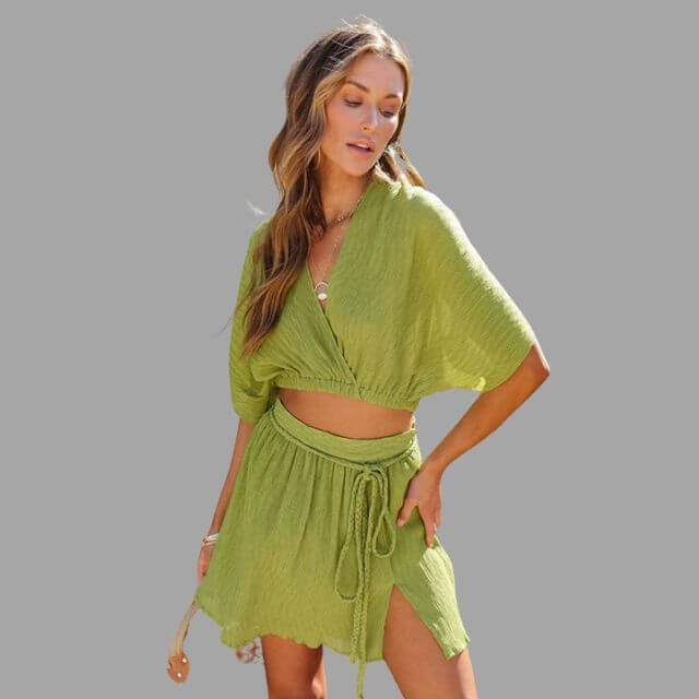 Coreen - Structured wrap top set-DESTINY