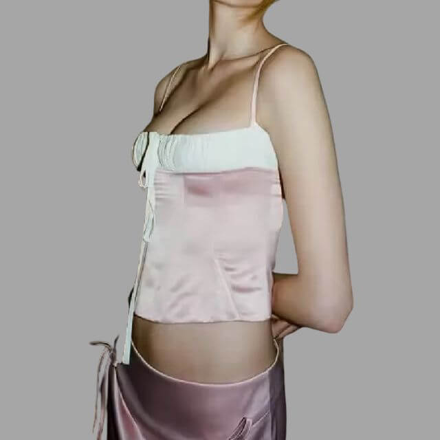 Nikki - Bustier top with ruffle detail-DESTINY