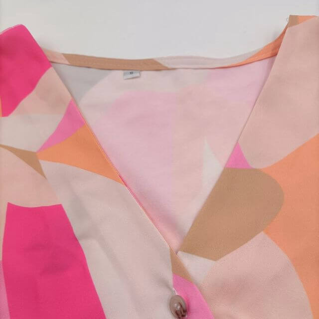 Giselle Boho Shirt Dress With V-Neck and Floral Print-DESTINY