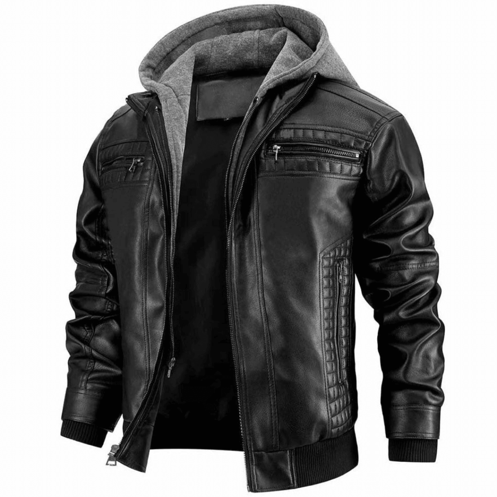 Yannick - Hooded leather jacket-DESTINY