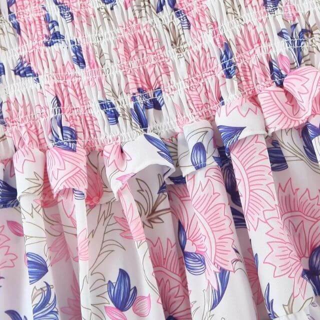 Madeline - Floral dress with puff sleeves-DESTINY