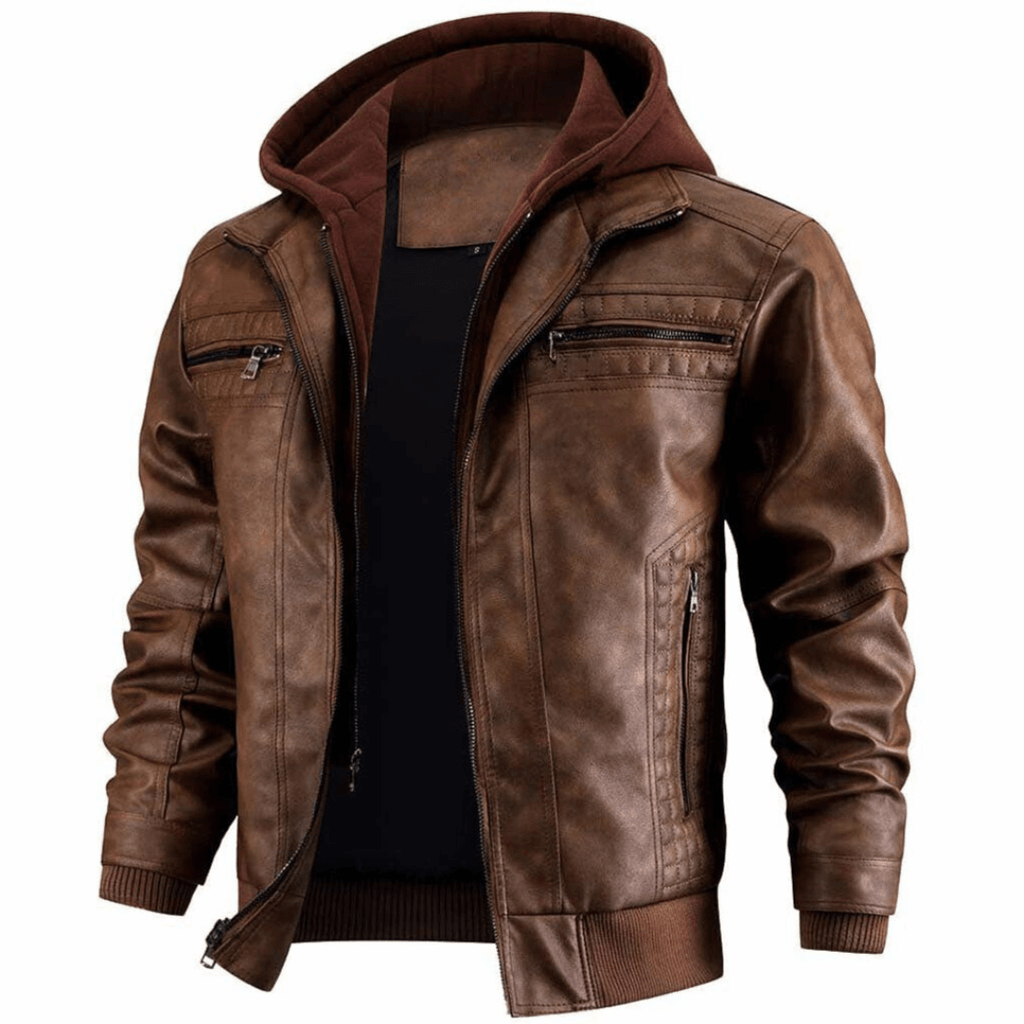 Yannick - Hooded leather jacket-DESTINY