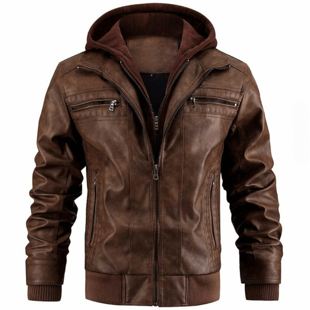 Yannick - Hooded leather jacket-DESTINY