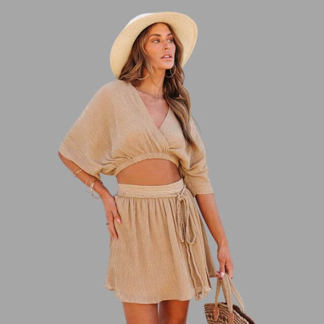 Coreen - Structured wrap top set-DESTINY