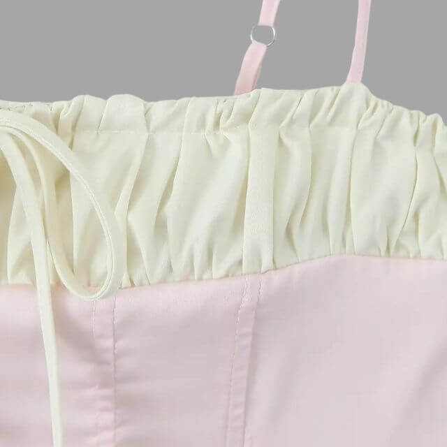 Nikki - Bustier top with ruffle detail-DESTINY