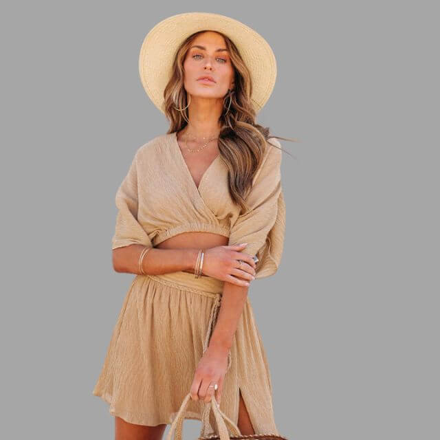 Coreen - Structured wrap top set-DESTINY