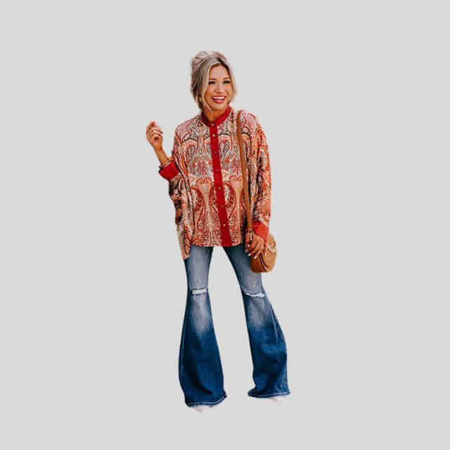 Chariz - Button-up shirt with statement sleeves-DESTINY