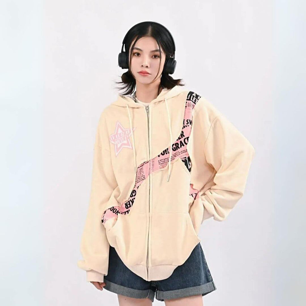 Aria - Oversized hoodie with graphic print-DESTINY