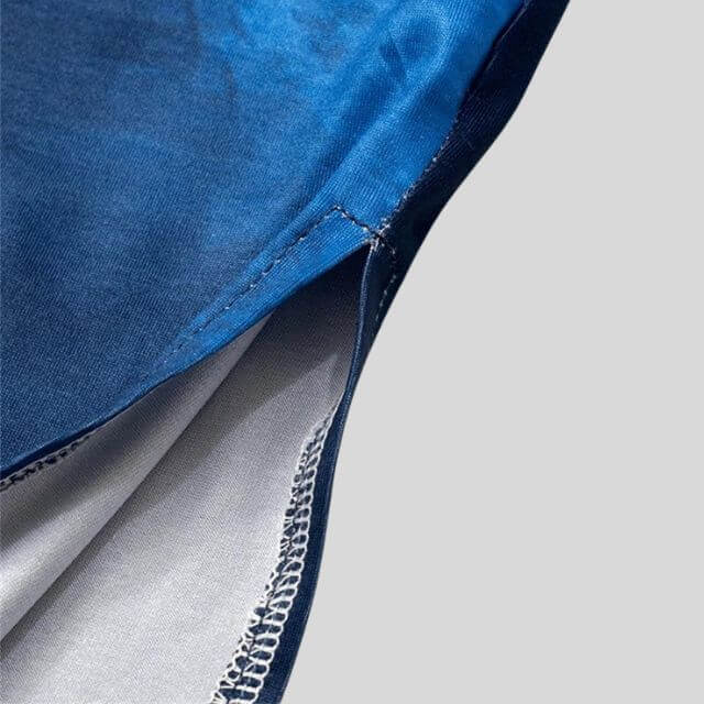 Mia - Ombre midi dress with oceanic colours-DESTINY