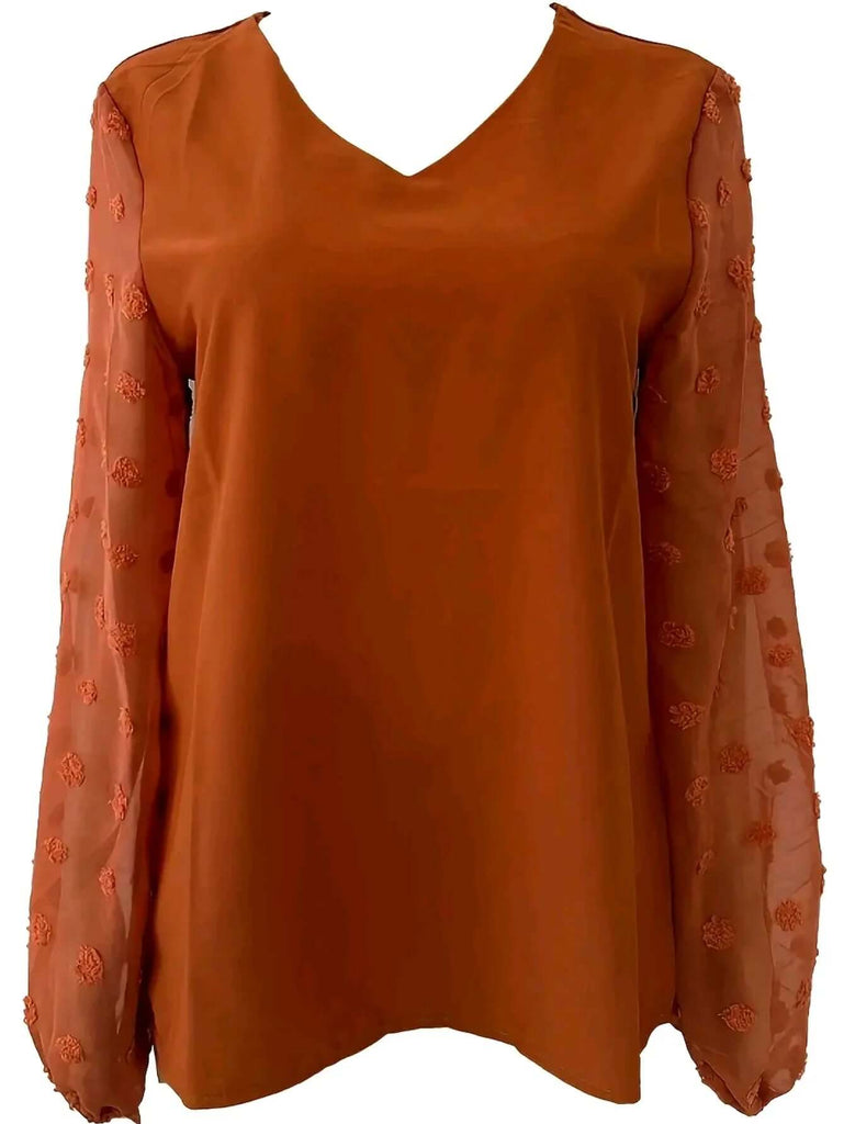 Women's V-Neck Blouse-DESTINY