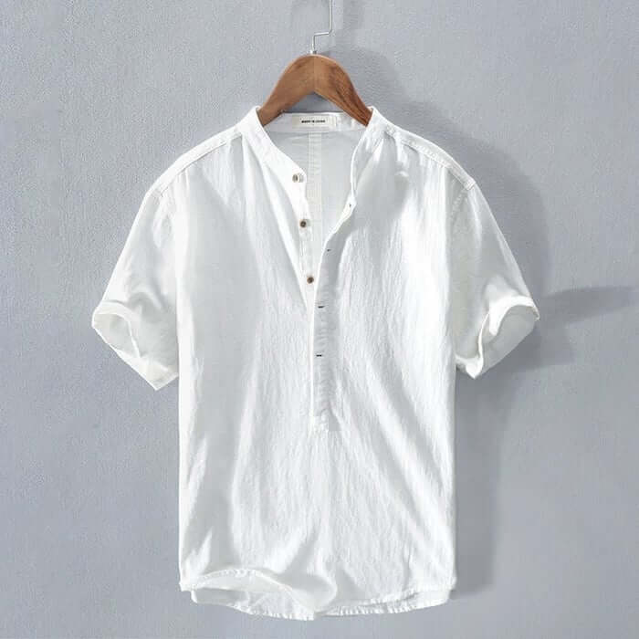 Morgan – new short-sleeved linen shirt for men-DESTINY