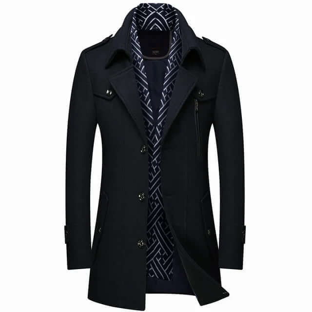 Wool coat with inner lining-DESTINY