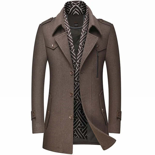 Wool coat with inner lining-DESTINY
