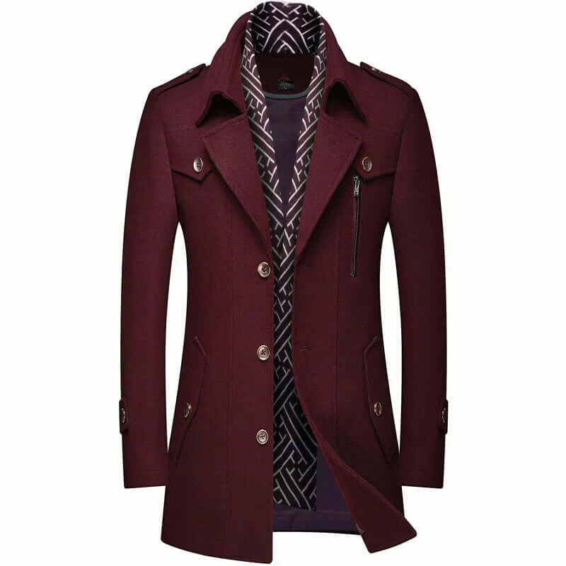Wool coat with inner lining-DESTINY