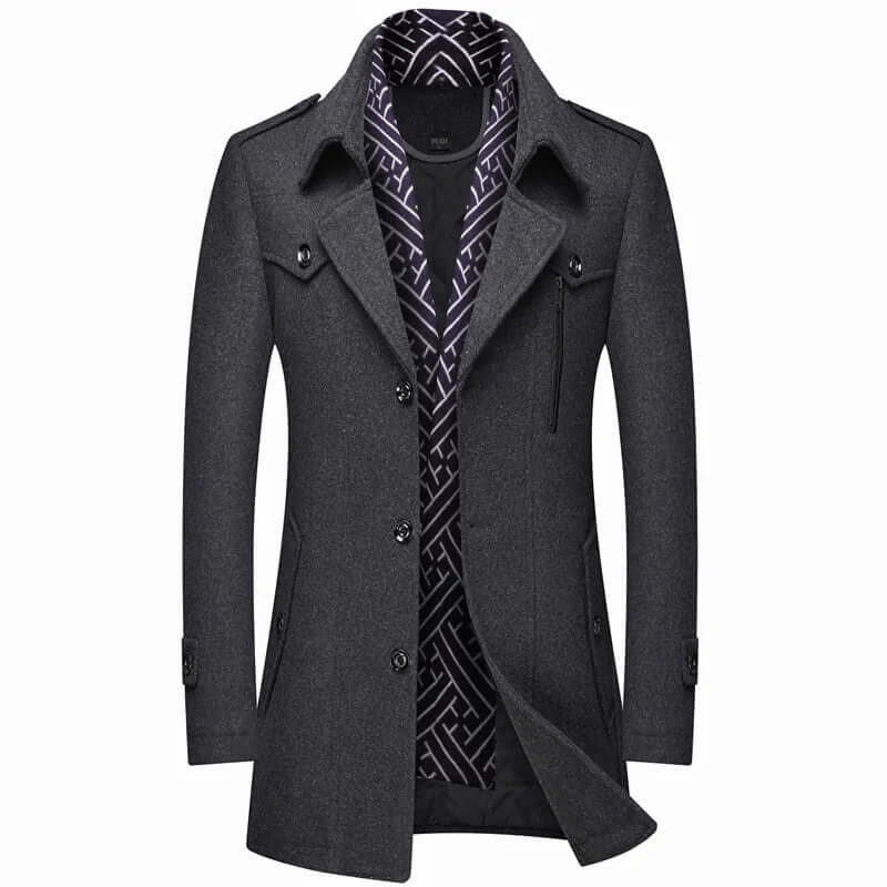 Wool coat with inner lining-DESTINY