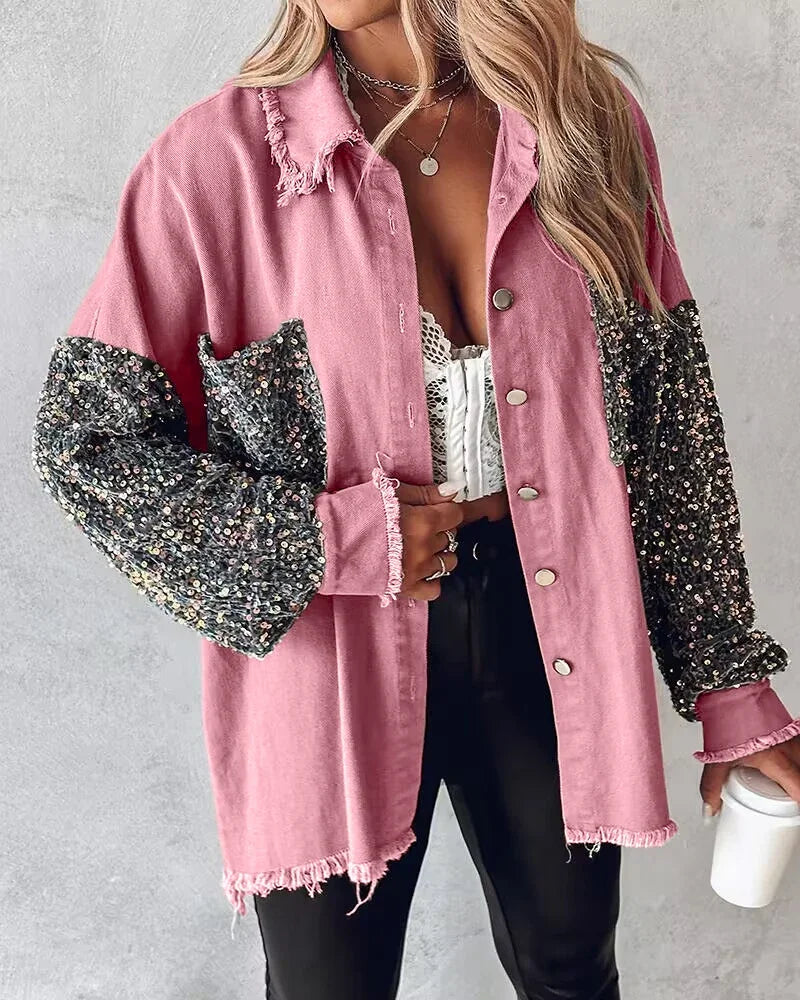 Jacket with spring collar for women - Stylish design for modern women - Trendy fashion for any season-DESTINY