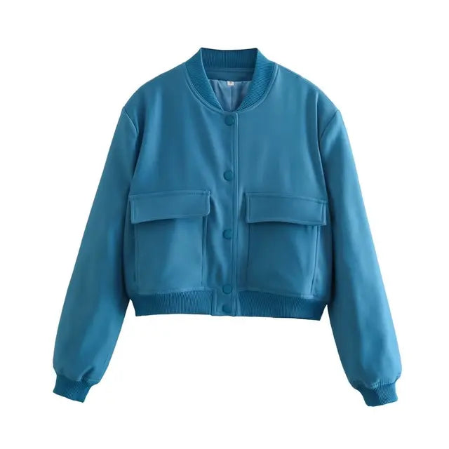 Chic bomber jacket for spring - Casual wear for everyday comfort - High-quality craftsmanship for durability-DESTINY