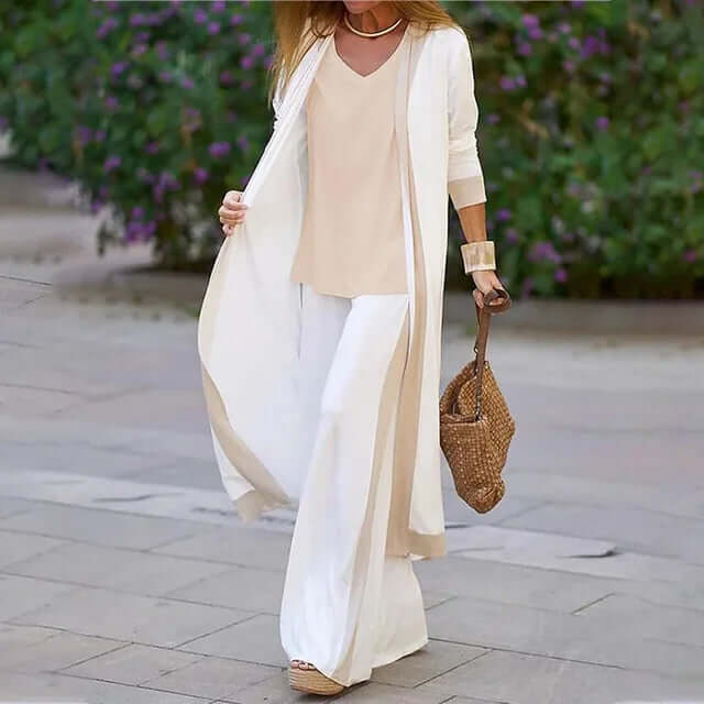 Nela - Casual cardigan tracksuit set-DESTINY