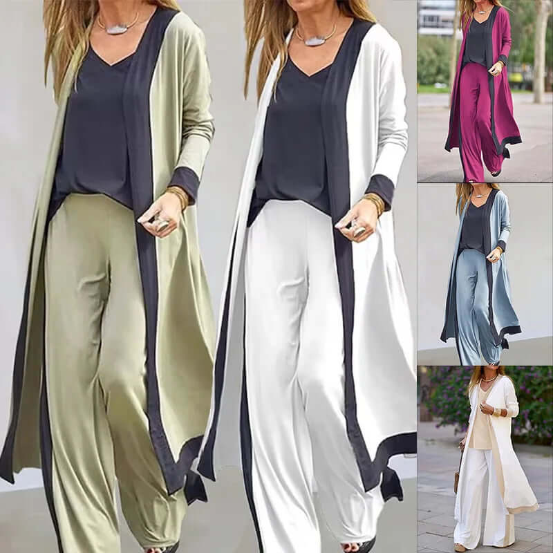 Nela - Casual cardigan tracksuit set-DESTINY