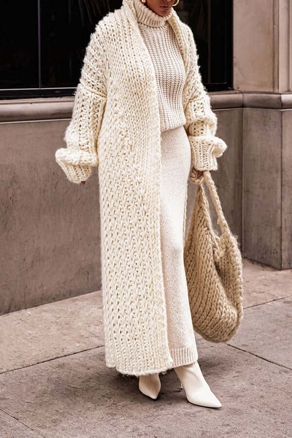Stylish Warm Chunky Knit Cardigan-DESTINY