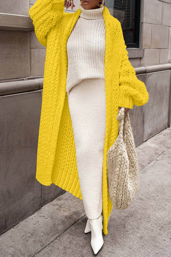 Stylish Warm Chunky Knit Cardigan-DESTINY
