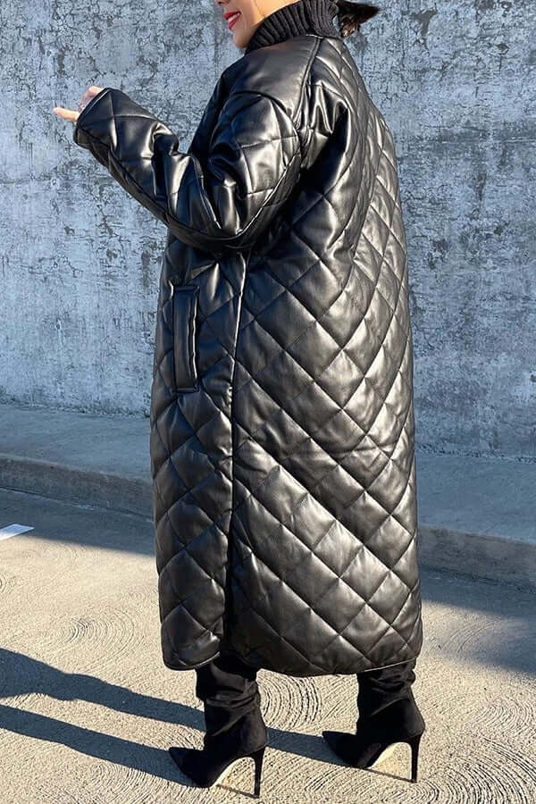 Stylish and Chic Pocket Quilted Coat-DESTINY