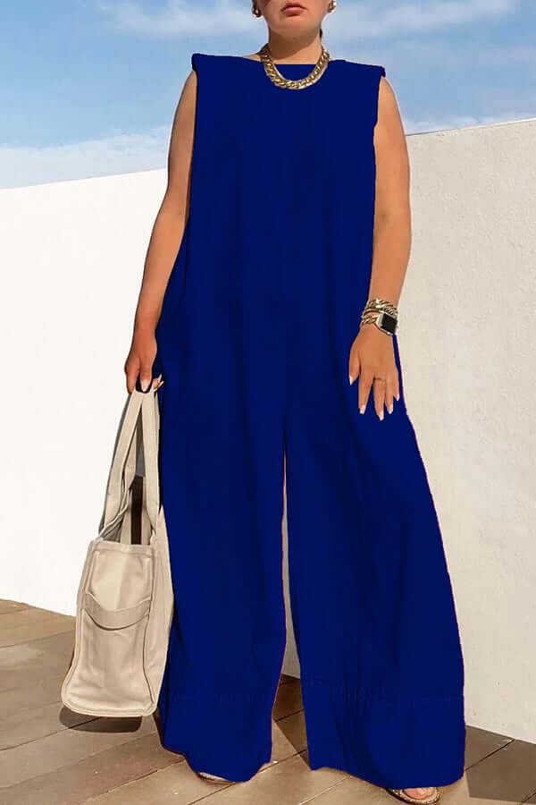 Cozy Sleeveless Wide Leg Jumpsuit-DESTINY