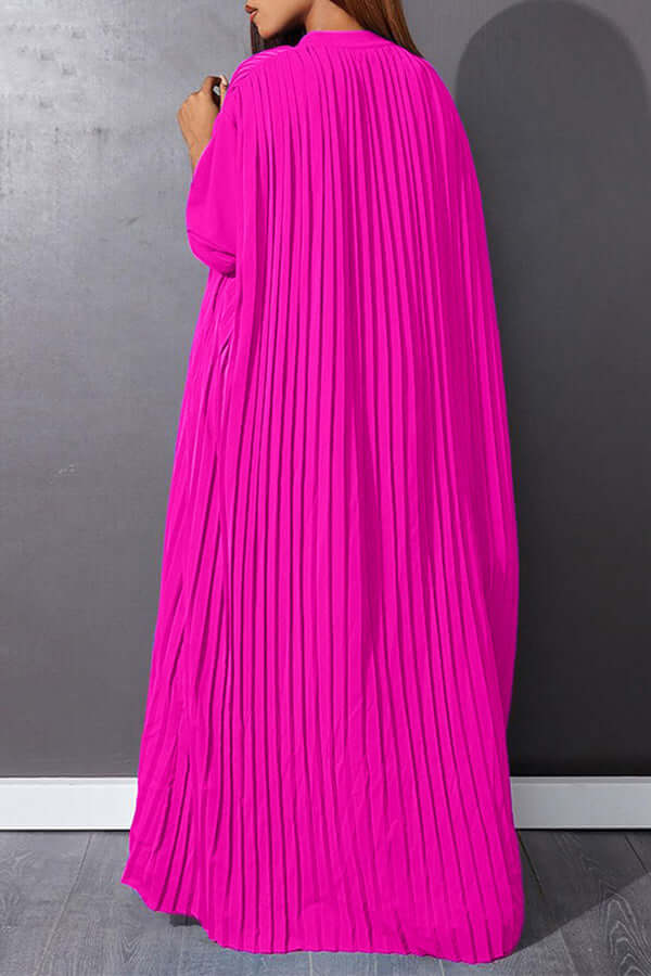 Trendy Pleated Smock Maxi Dress-DESTINY