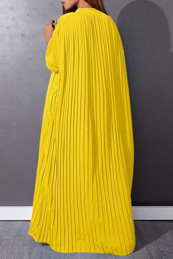 Trendy Pleated Smock Maxi Dress-DESTINY
